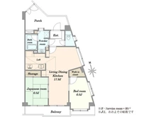 【東京都/品川区東大井】ガーデンホーム東大井公園 間取り図