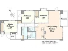 【東京都/品川区東大井】エクセルシオール品川大井町 間取り図