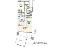 【東京都/品川区大井】アールブラン大井町ミュゼ 間取り図