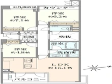 【東京都/中野区中野】ディアクオーレ中野文園 間取り図