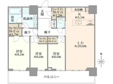 【東京都/中野区中野】パークシティ中野ザタワーエアーズ 間取り図