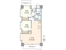 【東京都/立川市羽衣町】国立ダイヤモンドマンション 間取り図