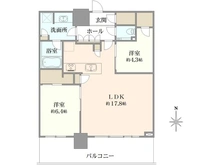 【東京都/中野区中野】パークシティ中野ザ・タワー エアーズ 間取り図