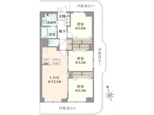 【東京都/練馬区中村南】恒陽鷺宮マンション 間取り図