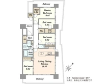 【東京都/中央区晴海】HARUMI FLAG SEA village E棟 間取り図