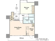 【東京都/中央区勝どき】勝どきビュータワー 間取り図