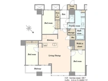 【東京都/中央区勝どき】THE TOKYO TOWERS SEA TOWERS 間取り図