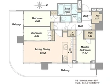 【東京都/中央区晴海】HARUMI FLAG park village T棟 間取り図