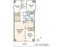 【東京都/中央区月島】月島ホームズ 間取り図