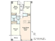 【東京都/大田区矢口】東急ドエルアルス矢口 間取り図