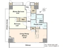 【東京都/中央区月島】MID TOWER GRAND 間取り図
