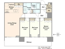 【東京都/中央区晴海】HARUMI FLAG SUN VILLAGE T棟 間取り図