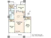 【東京都/中央区晴海】晴海アイランドトリトンスクエアビュータワー1号棟 間取り図