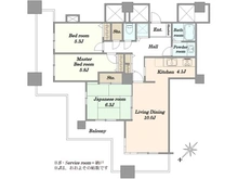 【東京都/中央区晴海】晴海アイランドトリトンスクエアビュータワー1号棟 間取り図