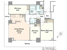 【東京都/中央区月島】アイ・マーク　タワー  間取り図
