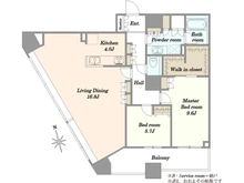 【東京都/中央区勝どき】勝どきザ・タワー 間取り図