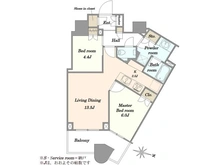 【東京都/中央区勝どき】パークタワー勝どきサウス 間取り図