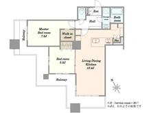 【東京都/中央区晴海】晴海アイランドトリトンスクエアビュータワー1号棟 間取り図