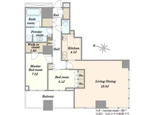 【東京都/中央区勝どき】勝どきザ・タワー 間取り図