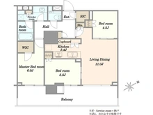 【東京都/中央区晴海】HARUMI FLAG PARK VILLAGE T棟 間取り図