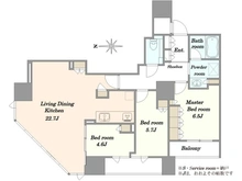 【東京都/中央区晴海】ドゥ・トゥールEAST 間取り図