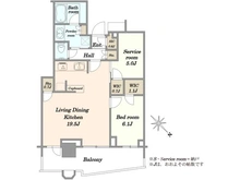 【東京都/中央区勝どき】パークタワー勝どきミッド 間取り図