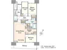 【東京都/中央区晴海】HARUMI FLAG SUN VILLAGE B棟 間取り図