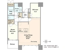 【東京都/中央区晴海】DEUX TOURS CANAL＆SPA EAST ドゥトゥール 間取り図