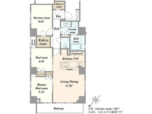 【東京都/中央区月島】ウィルローズ月島 間取り図