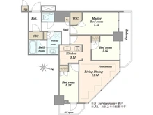 【東京都/江東区白河】パークハウス清澄白河タワー 間取り図
