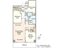 【東京都/中央区月島】月島ホームズ 間取り図
