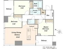 【東京都/中央区月島】CAPITAL GATE PLACE THE TOWER 間取り図