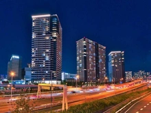 【東京都/江東区有明】シティタワーズ東京ベイセントラルタワー 外観：真ん中がセントラルタワー