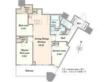 【東京都/中央区勝どき】パークタワー勝どきサウス 間取り図