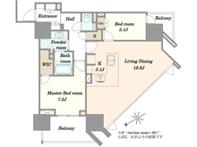 【東京都/渋谷区恵比寿】グランドヒルズ恵比寿 間取り図