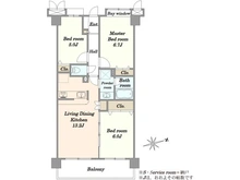 【東京都/中野区江古田】メイツ哲学堂公園 間取り図