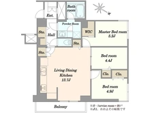 【東京都/港区赤坂】赤坂アーバンライフ 間取り図