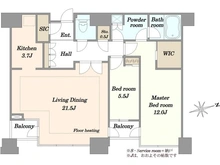 【東京都/港区虎ノ門】パークコート虎ノ門愛宕タワー 間取り図