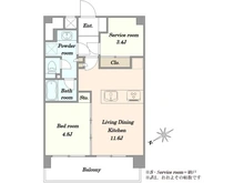 【東京都/港区南青山】南青ハイツ 間取り図