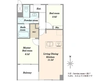 【東京都/港区南麻布】インペリアル広尾 間取り図