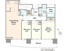 【東京都/港区赤坂】パークコート赤坂檜町ザ・タワー 間取り図
