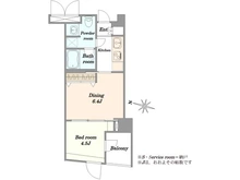 【東京都/港区赤坂】エスト・グランディールCARO赤坂 間取り図