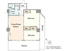 【東京都/港区南麻布】南麻布マンション 間取り図