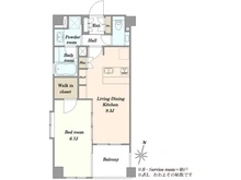 【東京都/港区西麻布】デュオスカーラ西麻布EAST 間取り図