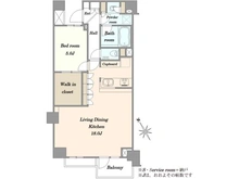【東京都/港区六本木】オープンレジデンシア六本木美術館前 間取り図