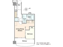 【東京都/港区六本木】朝日サテライト六本木 間取り図