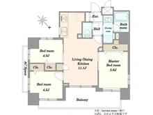 【東京都/目黒区中目黒】ナイスアーバン中目黒 間取り図