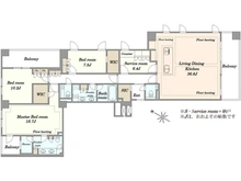 【東京都/港区白金台】グランドヒルズ白金台 間取り図