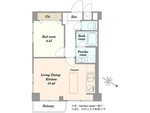 【東京都/港区西麻布】クラウン西麻布 間取り図