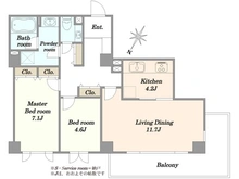【東京都/渋谷区広尾】広尾ガーデンヒルズ A棟 間取り図